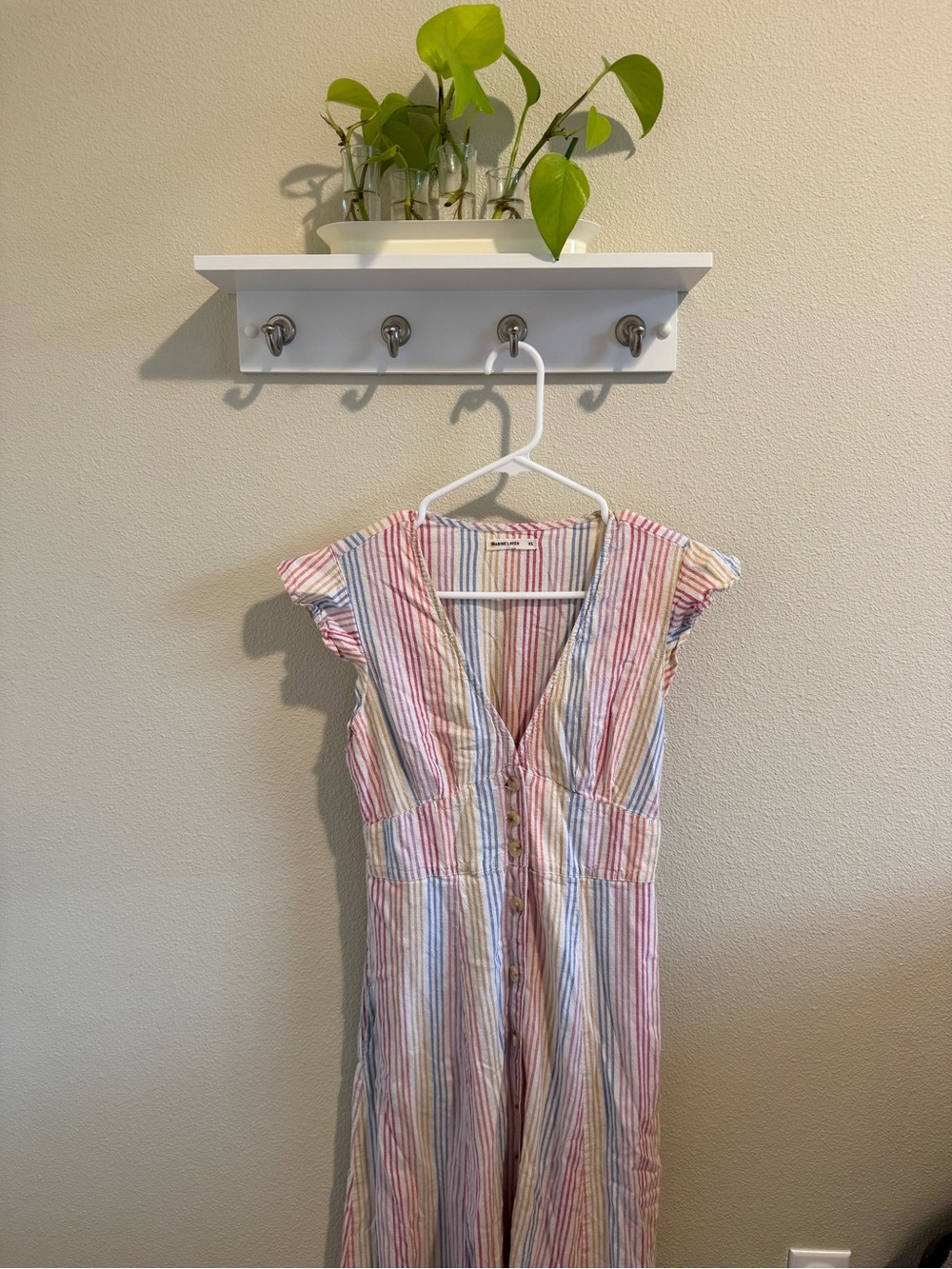 Marine Layer Striped Maxi Dress in Pink, Blue, Yellow
